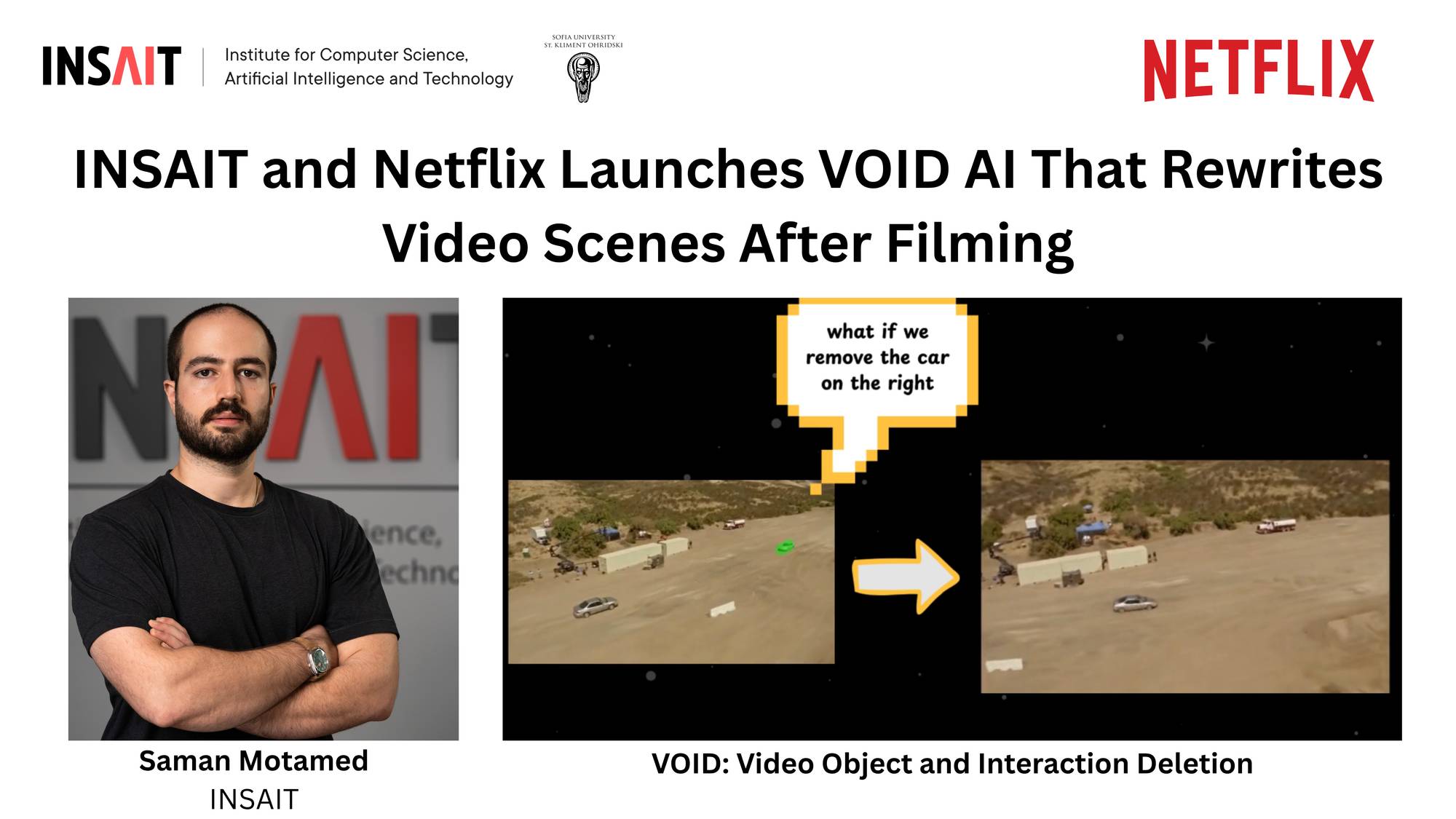 INSAIT и Netflix със световен пробив в обработката на видео с изкуствен интелект